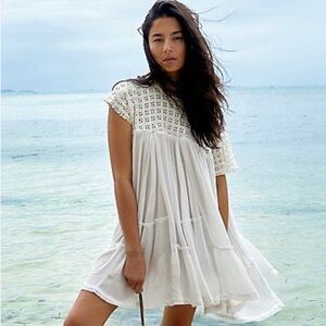 Free People Sunfest Crochet Tunic Size Small $128